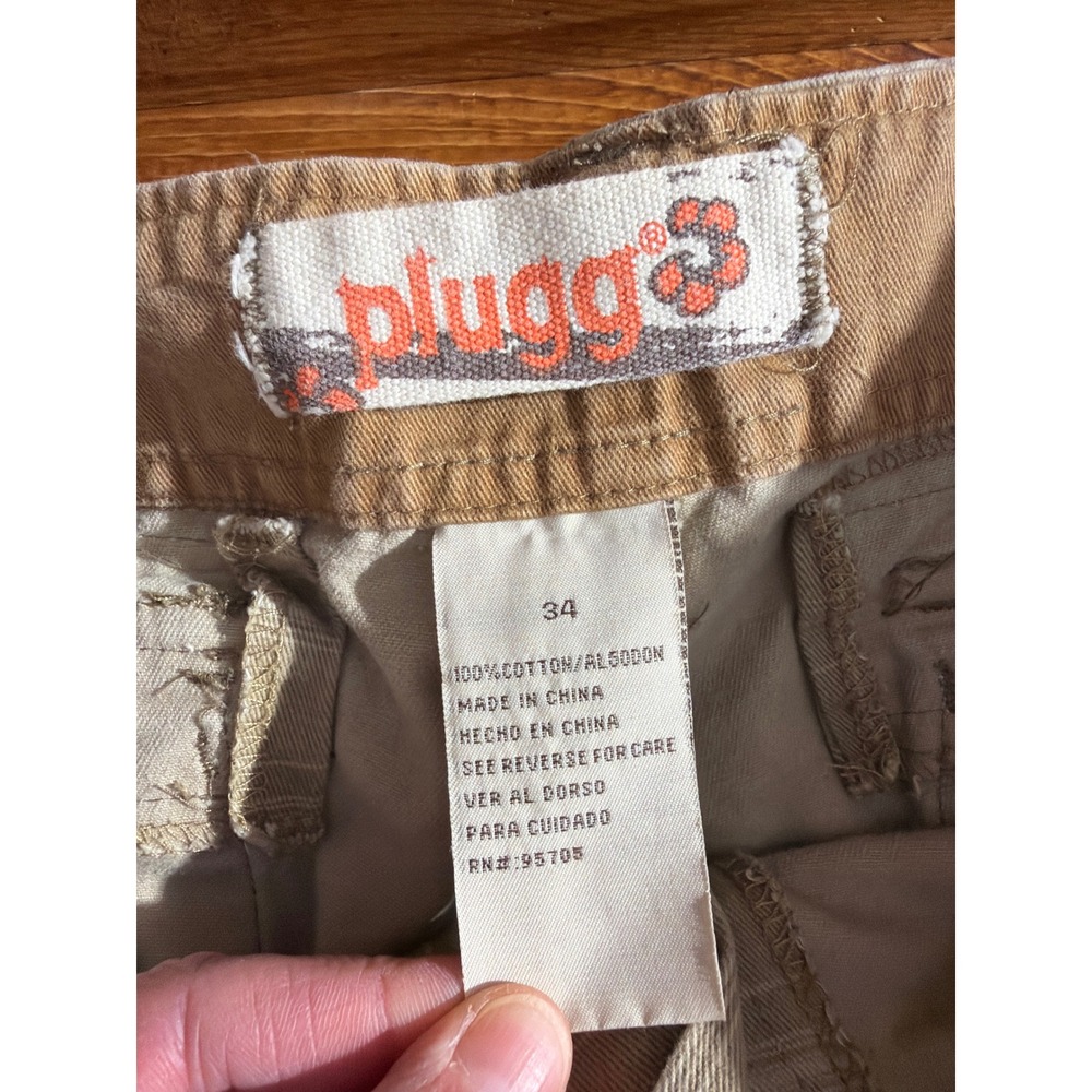 Unionbay Plugg Cargo Shorts Mens 34 Blue Tan Plaid Lot x2 Utility Distressed - Picture 7 of 8